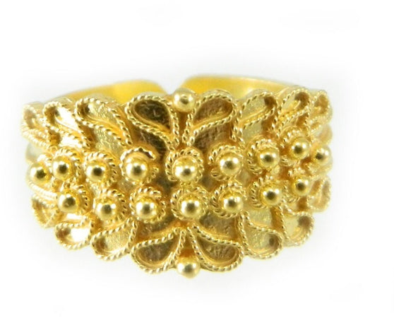 Fede sarda filigrana oro giallo 18 kt anello sardo campidanese Gioiello Sardegna