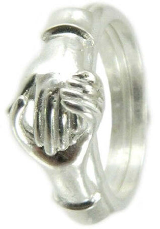 Anello Donna Fede Sarda Maninfide Argento Mani in Fede Gioiello Sardegna Fascia 2 Mm 4 Grammi