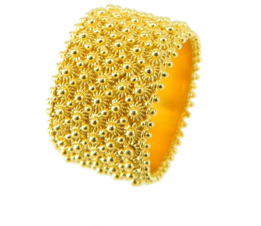 Anello sardo oro 18 kt filigrana sarda 5 giri nido d'ape Gioiello Sardegna
