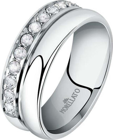 Anello-MORELLATO-donna-Bagliori-acciaio-/-cristalli-bianchi