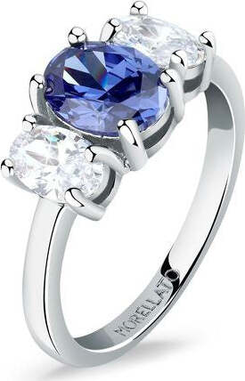 Anello-MORELLATO-donna-Colori-acciaio-/-cristalli-blu