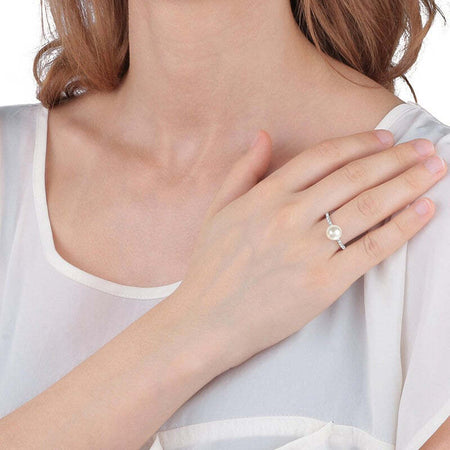 Anello-MORELLATO-donna-Perla-argento-925-/-perla-coltivata