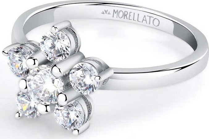 Anello-MORELLATO-Tesori-fiore-argento-925-/-cristalli-bianchi