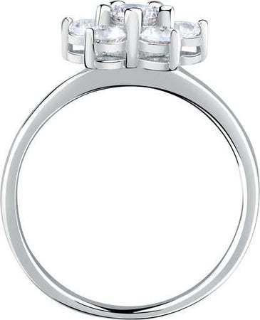 Anello-MORELLATO-Tesori-fiore-argento-925-/-cristalli-bianchi