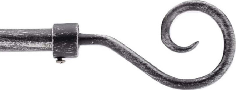ANGELO-CARILLO-LINE-ORO-Kit-bastone-tenda-Nero-e-Argento-d.-1,9-x-l.-110---200-cm