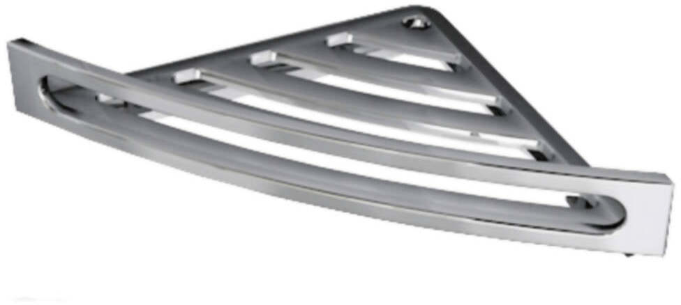 Angolare Doccia In Abs Cromato Serie Clip 2 Design Moderno Made In Italy Mensola Cromata Effetto Acciaio Lucido