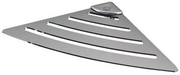 Angolare Doccia in Acciaio Inox Serie Point 1 Mensola Ad Angolo per Doccia Made in Italy Design Moderno
