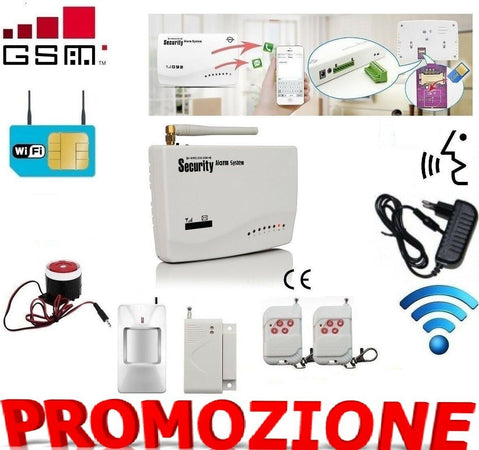 ANTIFURTO-ALLARME-CASA-KIT-COMBINATORE-GSM-WIRELESS-SENZA-FILI-INCORPORATO-WI-F