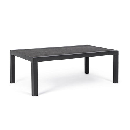 Tavolo "Kledi" piano in ceramica, struttura in alluminio per esterno da 120 x 70 cm