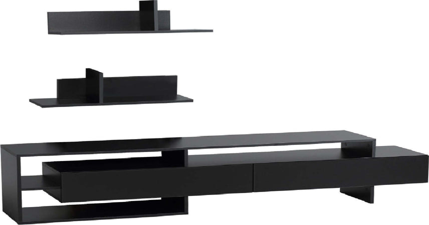 AOS62-NUOVO-SVENDITA-mobile-tv-parete-attrezzata-soggiorno-salotto-con-mensole-nero-1,80-metri-+-2-mensole