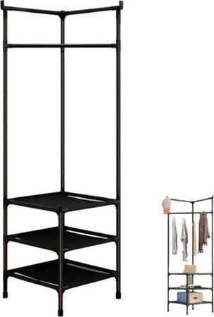 Appendiabiti-Ad-Angolo-In-Metallo-Armadio-Organizer-Abbigliamento-Retrò-Espositore