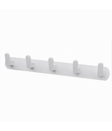 Appendiabiti Con 5 Ganci Appendino Asciugamano Da Bagno Casa Cucina Bianco 59744