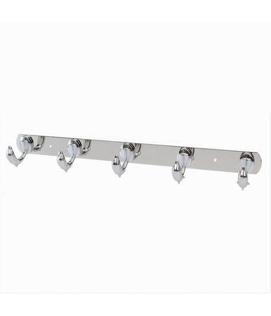 Appendino Con 5 Ganci A Delfino Parete Multiuso Acciaio Viti 45 X 7.5 Cm 52180