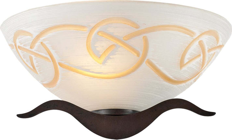 Applique-1-Luce-Bilbao-In-Ferro-Laccato-Nero-Ruggine-E-Vetro-Bianco-Ambra
