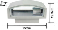 Applique-A-Parete-Per-Esterno-Ip44-Attacco-E27-Luce-Lampada-Da-Muro-Grigio-Es29
