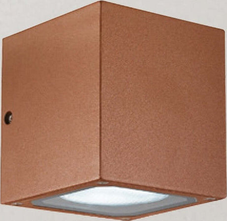 Applique-alluminio-Gea-Led-APO-GES172-LED-IP54-lampada-parete-classico-ruggine-cubo-esterno-Gx53
