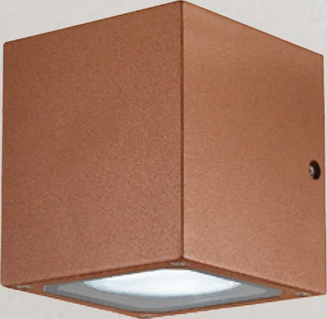 Applique-alluminio-Gea-Led-APO-GES172-LED-IP54-lampada-parete-classico-ruggine-cubo-esterno-Gx53