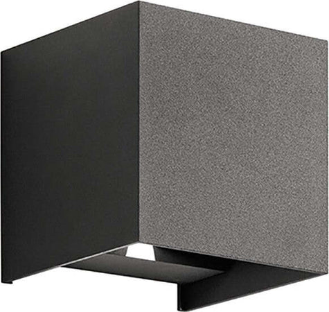 Applique-alluminio-Gea-Led-HENK-Q-GES861N-LED-IP54-4000°K-fascio-regolabile-lampada-parete-biemissione-moderna-cubo-esterno