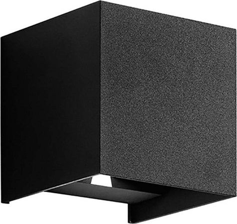 Applique-alluminio-Gea-Led-HENK-Q-GES863C-LED-IP54-3000°K-fascio-regolabile-lampada-parete-biemissione-moderna-cubo-esterno
