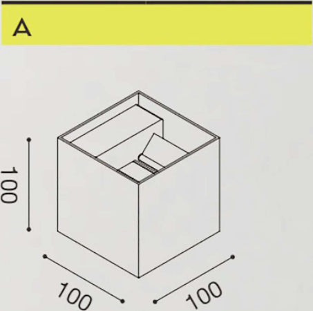 Applique-alluminio-Gea-Led-HENK-Q-GES863C-LED-IP54-3000°K-fascio-regolabile-lampada-parete-biemissione-moderna-cubo-esterno