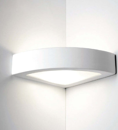 Applique-angolo-gesso-Belfiore-9010-ERIDA-ANGLE-8056.42-E27-LED-biemissione-lampada-parete