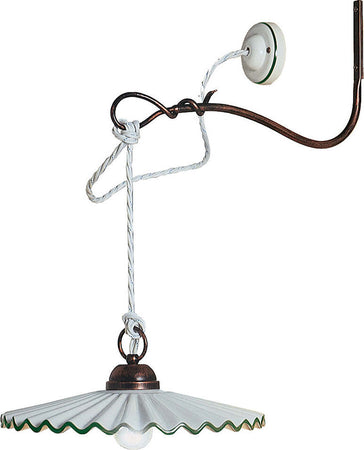 Applique-Braccio-Classica-L'Aquila-Metallo-Ceramica-Nero-Sfumato-Rame-1-Luce-E27