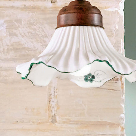 Applique-classica-Due-P-illuminazione-ANNA-AP1-E14-LED-metallo-ceramica-lampada-parete