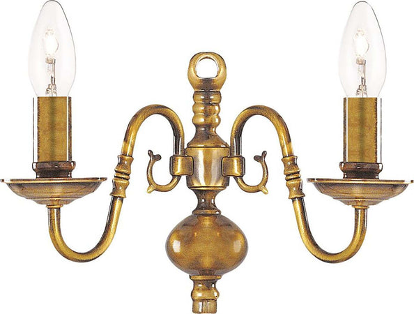 Applique-Classica-Fiammingo-Ottone-2-Luci-E14