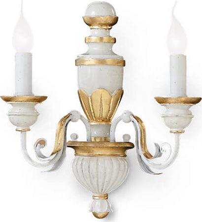 Applique-Classica-Firenze-Materie-Plastiche-Bianco-2-Luci-E14