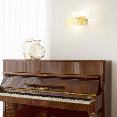 Applique-classica-Gea-Luce-LARA-AP-FO-E14-LED-vetro-lampada-parete-soffitto