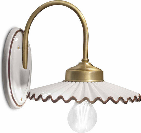Applique-Classica-L'Aquila-Ottone-E-Ceramica-Decorato-Filo-Marrone-1-Luce-E27