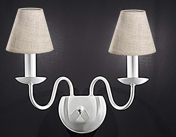 Applique-classico-contemporaneo-Perenz-DUCALE-6266-B-E14-LED-lampada-parete-paralumi-tessuto