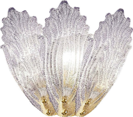 Applique-classico-Due-P-illuminazione-2519-APG-E14-LED-vetro-graniglia-lampada-parete