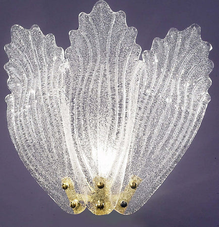 Applique-classico-Due-P-illuminazione-2519-APG-E14-LED-vetro-graniglia-lampada-parete