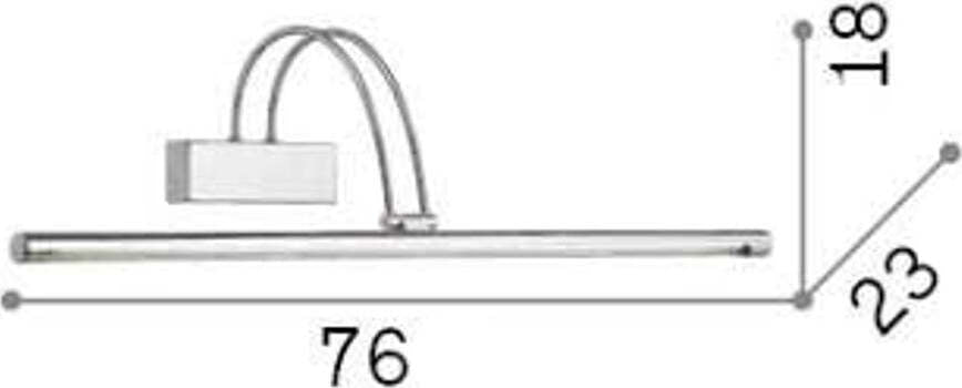 Applique-classico-Ideal-Lux-BOW-AP114-121147-LED-metallo-mono-emissione-lampada-parete-specchio-quadro