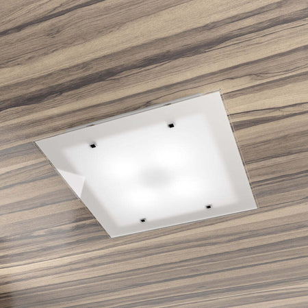 Applique-Contemporanea-Brick-Metallo-Bianco-Vetro-Satinato-4-Luci-E27-49Cm