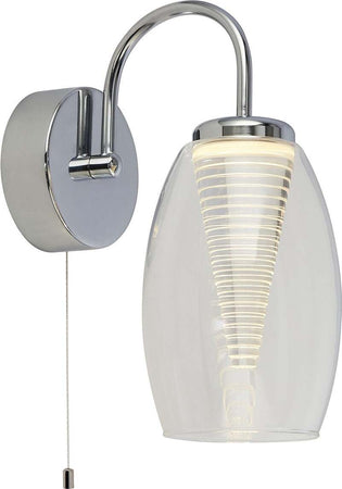 Applique-Contemporanea-Ciclon-Metallo-Cromo-Vetro-Trasparente-Led-6W-3000K