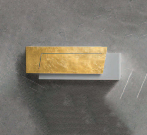 Applique-Contemporanea-Clap-Metallo-Foglia-Oro-Led-24W