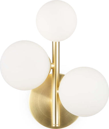 Applique-Contemporanea-Dallas-Metallo-Oro-3-Luci-Diffusori-Bianco-Opaco
