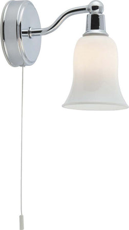 Applique-Contemporanea-Ecuador-Acciaio-Cromo-Vetro-Bianco-1-Luce-G9