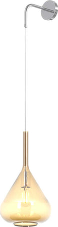 Applique-Contemporanea-Kona-Metallo-Cromo-Vetro-Ambra-1-Luce-E27