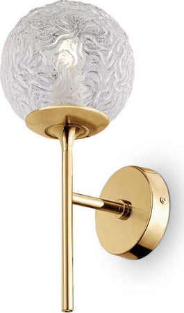 Applique-Contemporanea-Ligero-Metallo-Ottone-1-Luce-Diffusore-In-Vetro-Bianco