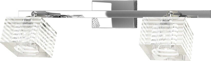 Applique-Contemporanea-Metropolitan-Metallo-Cromo-Vetro-Trasparente-2-Luci-G9