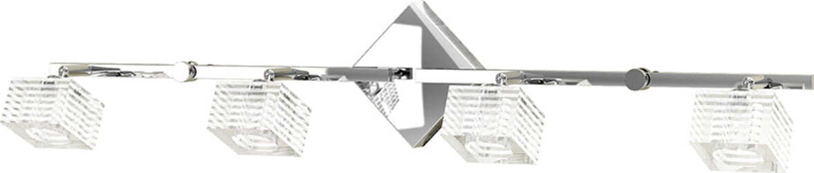 Applique-Contemporanea-Metropolitan-Metallo-Cromo-Vetro-Trasparente-4-Luci-G9