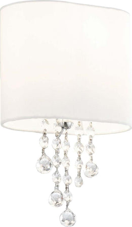 Applique-Contemporanea-Nina-Acciaio-Cromo-Tessuto-Bianco-1-Luce-E14