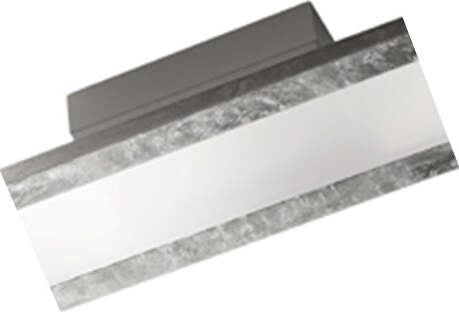 Applique-Contemporanea-Rail-Alluminio-Foglia-Argento-Led-14W
