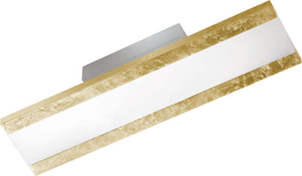 Applique-Contemporanea-Rail-Alluminio-Foglia-Oro-Led-34W