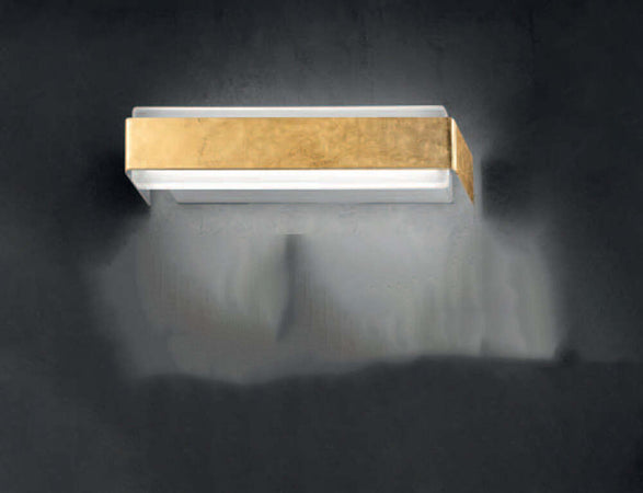 Applique-Contemporanea-Venere-Metallo-Foglia-Oro-Led-12W
