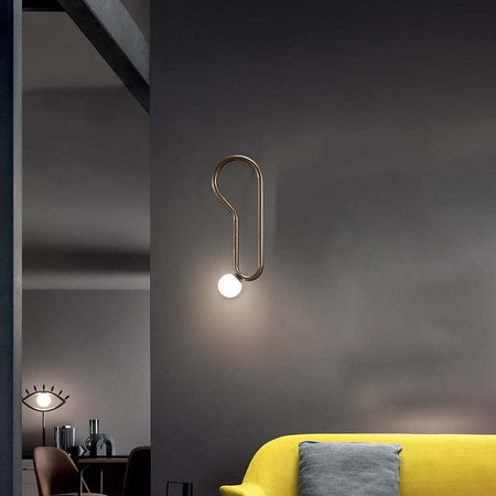 Applique-Contemporanea-Visio-Sx-Metallo-Marrone-Vetro-Led-5,5W