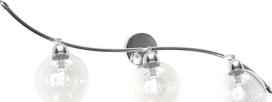 Applique-Contemporaneo-Orizz-Willow-Metallo-Cromo-Vetro-Trasparente-3-Luci-G9